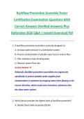 Backflow Prevention Assembly Tester &NewLine;Certification Examination Questions With &NewLine;Correct Answers &lpar;Verified Answers&rpar; Plus &NewLine;Rationales 2026 Q&A &vert; Instant Download Pdf 