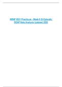 NRNP 6531 Practicum - Week 6 GI Episodic SOAP Note Analysis Updated 2026