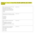ML4T Exam 2 - Part 1 &lpar;1-159&rpar; ACTUAL UPDATED QUESTIONS AND CORRECT &NewLine;ANSWERS 