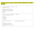 ML4T Final Practice Questions ACTUAL UPDATED QUESTIONS AND CORRECT &NewLine;ANSWERS 