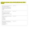 ML4T Practice Questions ACTUAL UPDATED QUESTIONS AND CORRECT &NewLine;ANSWERS