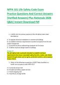 NFPA 101 Life Safety Code Exams Practice Questions And Correct Answers &lpar;Verified Answers&rpar; Plus Rationale 2026 Q&A&vert; Instant Download Pdf