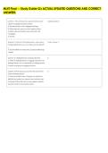 ML4T Final -- Study Guide Q's ACTUAL UPDATED QUESTIONS AND CORRECT &NewLine;ANSWERS 