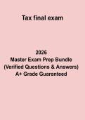 Tax Final Exam &ndash; Complete Revision Notes&comma; Practice Questions & Study Guide PDF