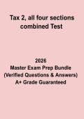 Tax 2 &ndash; All Four Sections Combined Test&colon; Complete Revision Notes & Practice Questions PDF