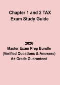 Chapter 1 and 2 Tax Exam Study Guide &ndash; Fundamentals&comma; Revision Notes & Practice Questions PDF