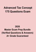 Advanced Tax Concepts &ndash; 175 Questions Exam Practice Bank & Complete Revision Guide PDF
