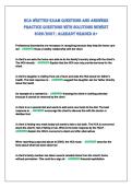 HCA Written exAm Questions And AnsWers&NewLine;PrACtiCe Questions WitH solutions neWest&NewLine;2026&sol;2027&vert; AlreAdy GrAded A&plus; 