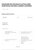 HOLECHEK BIO 340 EXAM 3 ACTUAL 2026 QUESTIONS AND 100&percnt; CORRECT ANSWERS