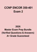 CCNP ENCOR 350-401 Exam 2 &ndash; Complete Practice Questions & Cisco Certification Study Guide PDF