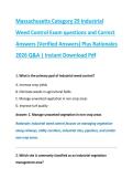 Massachusetts Category 29 Industrial &NewLine;Weed Control Exam questions and Correct &NewLine;Answers &lpar;Verified Answers&rpar; Plus Rationales &NewLine;2026 Q&A &vert; Instant Download Pdf