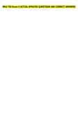 MHA 705 Exam 5 ACTUAL UPDATED QUESTIONS AND CORRECT ANSWERS