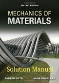 Instructor's Solutions Manual&colon; Mechanics of Materials &lpar;2nd Edition&rpar; by Pytel and Kiusalaas &ndash; Complete Hand-Written & Formulaic Solutions for Chapters 1-13