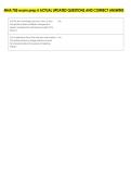 MHA 705 exam prep 5 ACTUAL UPDATED QUESTIONS AND CORRECT ANSWERS 