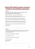 Pearson VUE&colon; Property Insurance&comma; Insurance&comma;&NewLine;Casualty FL&period; Exam Questions and Answers