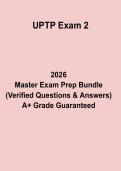 UPTP Exam 2 &ndash; Complete Revision Notes&comma; Practice Questions & Study Guide PDF