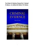 TEST BANK FOR CRIMINAL EVIDENCE BY ROBERT DONLEY&comma; 1ST EDITION &vert;&vert; ALL CHAPTERS COVERED &vert;&vert; A&plus; MATERIAL &vert;&vert; ISBN&colon; 978-0132899062 &vert;&vert; QUESTIONS AND VERIFIED ANSWERS &vert;&vert; SUCCESS