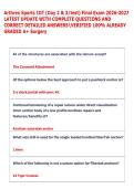 Arthrex Sports IOT &lpar;Day 2 & 3&sol;test&rpar; Final Exam 2026-2027 &NewLine;LATEST UPDATE WITH COMPLETE QUESTIONS AND &NewLine;CORRECT DETAILED ANSWERSVERIFIED 100&percnt; ALREADY &NewLine;GRADED A&plus; Surgery 
