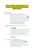 NURS N512 Midterm Study Guide Week 2 Exam Questions and Answers 2026 Update American Sentinel University
