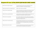 Management 101 exam 1 ACTUAL UPDATED QUESTIONS AND CORRECT ANSWERS 