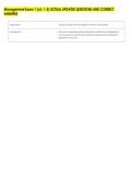 Management Exam 1 &lpar;ch&period; 1-5&rpar; ACTUAL UPDATED QUESTIONS AND CORRECT &NewLine;ANSWERS