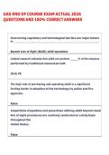 UAS END OF COURSE EXAM ACTUAL 2026 &NewLine;QUESTIONS AND 100&percnt; CORRECT ANSWERS 