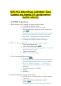 NURS N512 Midterm Study Guide Week 4 Exam Questions and Answers 2026 Update American Sentinel University