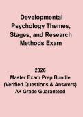 Developmental Psychology&colon; Themes&comma; Stages&comma; and Research Methods Exam &ndash; Revision Notes & Practice Questions PDF