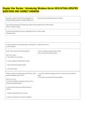 Chapter One Review- Introducing Windows Server 2019 ACTUAL UPDATED &NewLine;QUESTIONS AND CORRECT ANSWERS