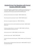Airside Driving Test Questions with Correct Answers 2026-2027 Update