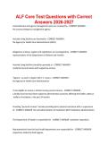 ALF Core Test Questions with Correct Answers 2026-2027&period;