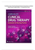 Test Bank for Abrams Clinical Drug Therapy&colon; Rationales for Nursing Practice&comma; 12th Edition &vert; Complete Chapters&comma; Questions&comma; Answers & Rationales