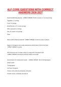 ALF CORE QUESTIONS WITH CORRECT ANSWERS 2026-2027