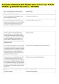 MCSA Guide to Networking With Windows Server 2016 CH3 Quiz ACTUAL &NewLine;UPDATED QUESTIONS AND CORRECT ANSWERS