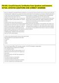 SY0-601&colon; CompTIA Security Certification Exam Questions and Answers &NewLine;ACTUAL UPDATED QUESTIONS AND CORRECT ANSWERS