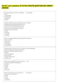 Practice exam questions CIT ACTUAL UPDATED QUESTIONS AND CORRECT &NewLine;ANSWERS 
