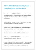NHCO Phlebotomy Exam Study Guide Questions With Correct Answers 