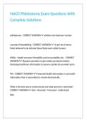 NHCO Phlebotomy Exam Questions With Complete Solutions