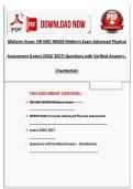 Midterm Exam&colon; NR 509&sol; NR509 Midterm Exam Advanced Physical &NewLine;Assessment &lpar;Latest 2026&sol; 2027&rpar; Questions with Verified Answers - &NewLine;Chamberlain