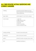 mcs 1000 UPDATED ACTUAL QUESTIONS AND &NewLine;CORRECT ANSWERS 