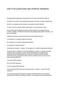 ESE FTCE QUESTIONS AND VERIFIED ANSWERS