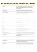 MCS 1000 UPDATED ACTUAL QUESTIONS AND CORRECT ANSWERS