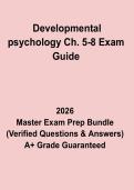 Developmental Psychology Ch&period; 5&ndash;8 Exam Guide &ndash; Complete Revision Notes & Practice Questions PDF