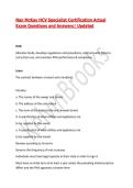 Nan McKay HCV Specialist Certification Actual Exam Questions and Answers&vert; Updated