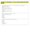 CHES AREA OF RESPONSIBILITY 2 ACTUAL UPDATED QUESTIONS AND CORRECT &NewLine;ANSWERS 