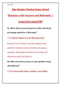 SIGN ERECTION PRACTICE EXAM WITH 120&plus; REALISTIC PRACTICE QUESTIONS & DETAILED RATIONALES