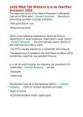 LSUS MHA 706 Midterm Q & As &lpar;Verified Answers&rpar; 2026&period;