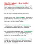 MHA 706 Module 4 Q & As &lpar;Verified Answers&rpar; 2026