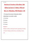 ANATOMY & PHYSIOLOGY EXAM WITH 200&plus; REALISTIC PRACTICE QUESTIONS & DETAILED RATIONALES &lpar;STRUCTURE & FUNCTION OF THE BODY&rpar;