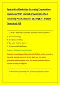 Apprentice Electrician Licensing Examination &NewLine;Questions With Correct Answers &lpar;Verified &NewLine;Answers&rpar; Plus Rationales 2026 Q&A &vert; Instant &NewLine;Download Pdf 